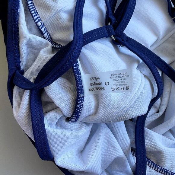 NEW RUFFLE STRAPPY BACK ONE PIECE SWIMSUIT - Picture 9 of 9